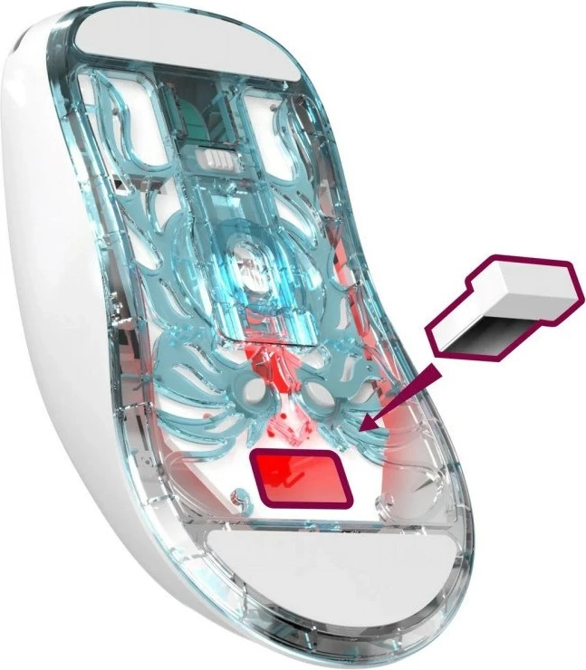 Maus wireless Defender Fame GM-516, 10000 DPI, 6 butona, i bardhë