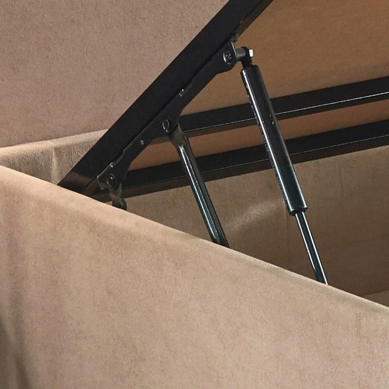 Baza dhe shtrati njësh me komodinë, ngjyrë kafe e çelët, Polo, 90x190cm