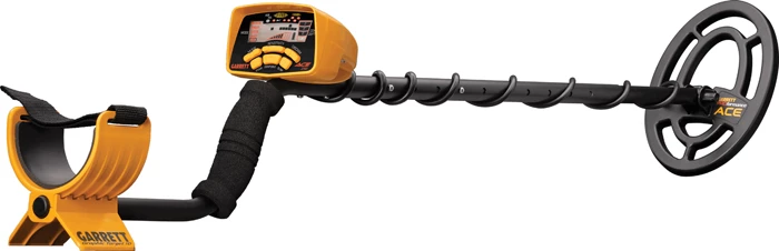 detektor metalesh, Garrett, ACE 250, 5 modalitete kërkimi, LCD, spirale 6.5" x 9", Pinpoint, 4x AA, e verdhë/zezë