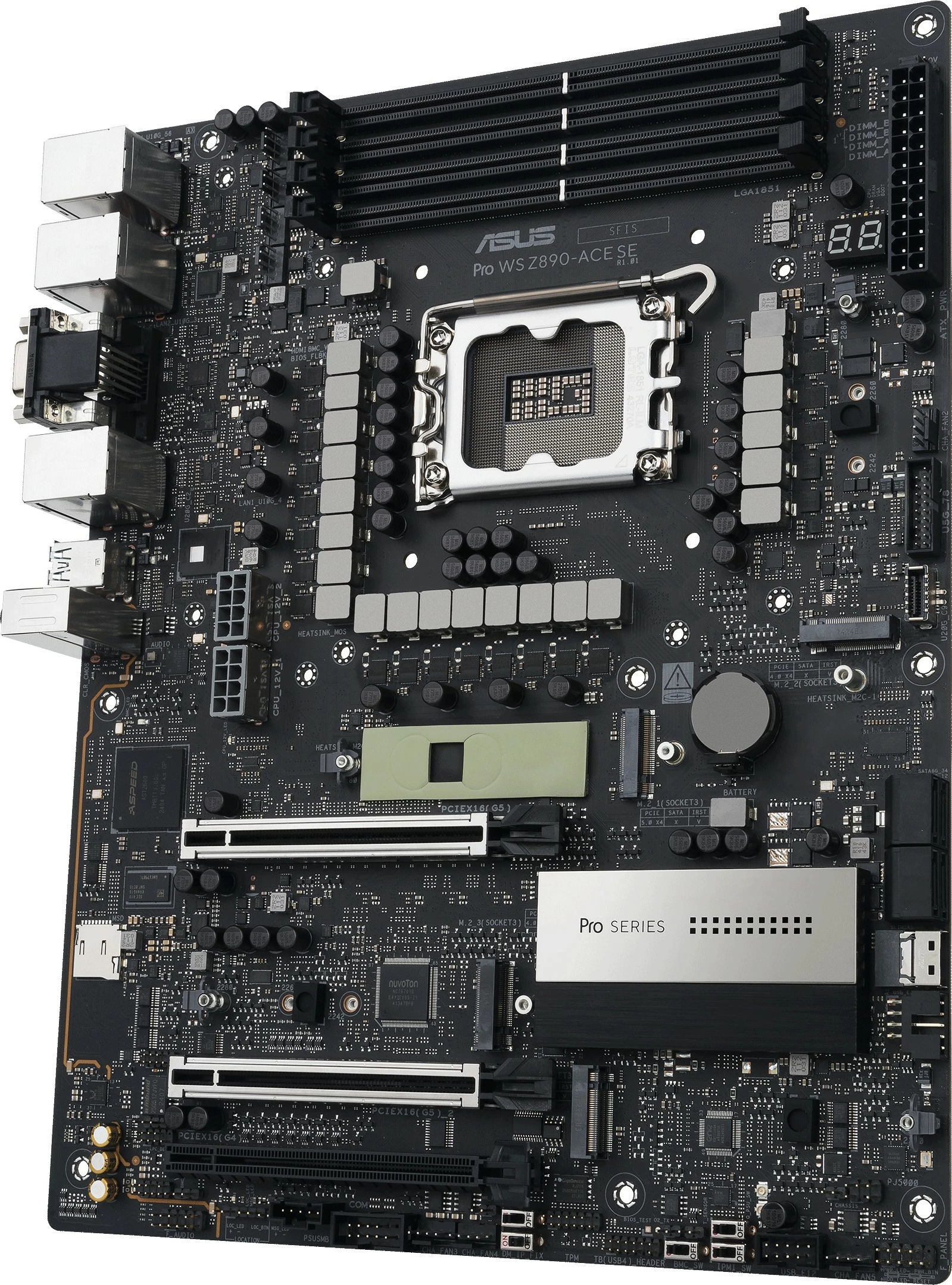 Pllakë amë ASUS Pro WS Z890-ACE SE, LGA 1851, DDR5, 256GB, PCIe 5.0, Thunderbolt 4