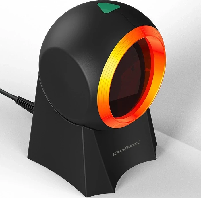 Skener tavoline për barkod Qoltec 50857, 1D | 2D, e zezë