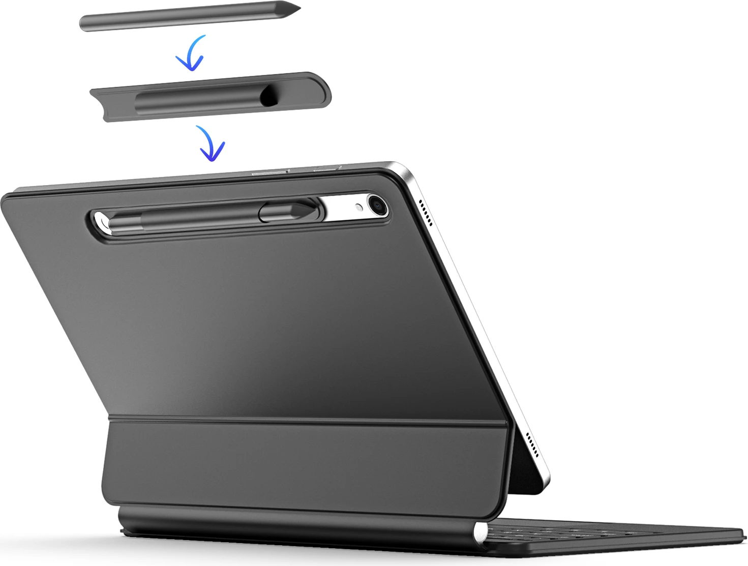 Mbështjellës me tastierë Bluetooth Dux Ducis MK Series për Samsung Galaxy Tab S9/S8/S7, i zi