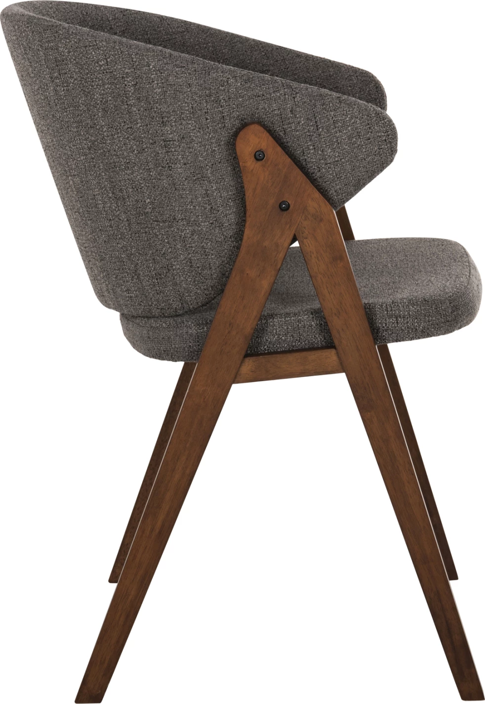 Karrige për ngrënie HANA FH9746.02 dru gome ngjyrë arre-stof ngjyrë gri 55x60x84H cm., set prej 2 copë