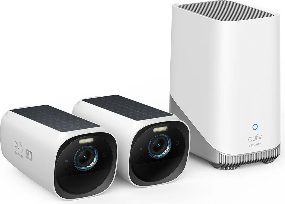 Kamera sigurie Anker Eufy eufyCam 3 S330, 4K, 2x Kamera + 1 x Homebase, e zezë/bardhë