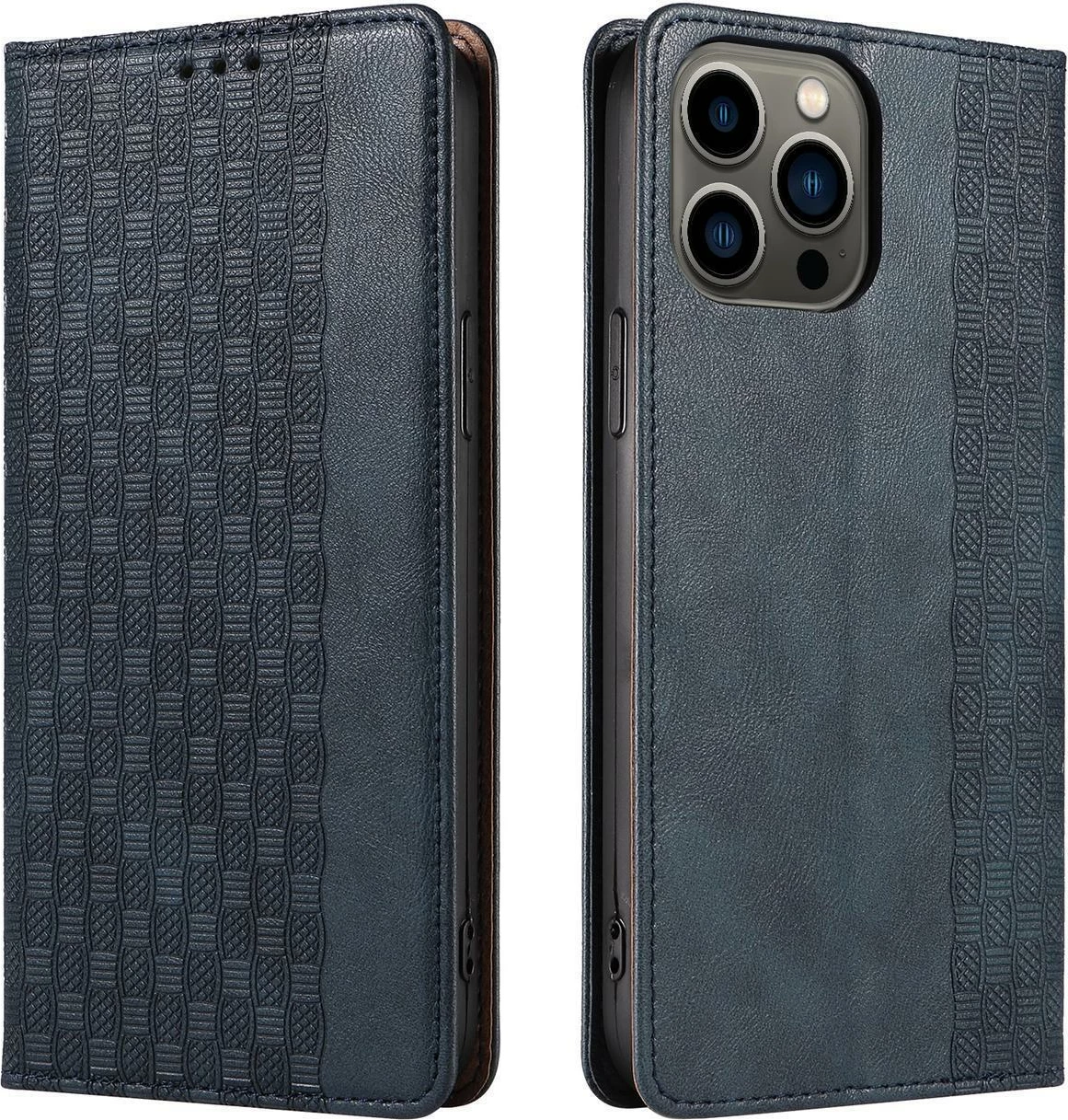 Mbështjellës Hurtel Magnet Strap Case për Samsung Galaxy S23, portofol, qëndrim, rrip dore, kaltër