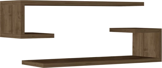 Set rafte muri, 60x19.6x15cm, 2 pjesë, të kafta