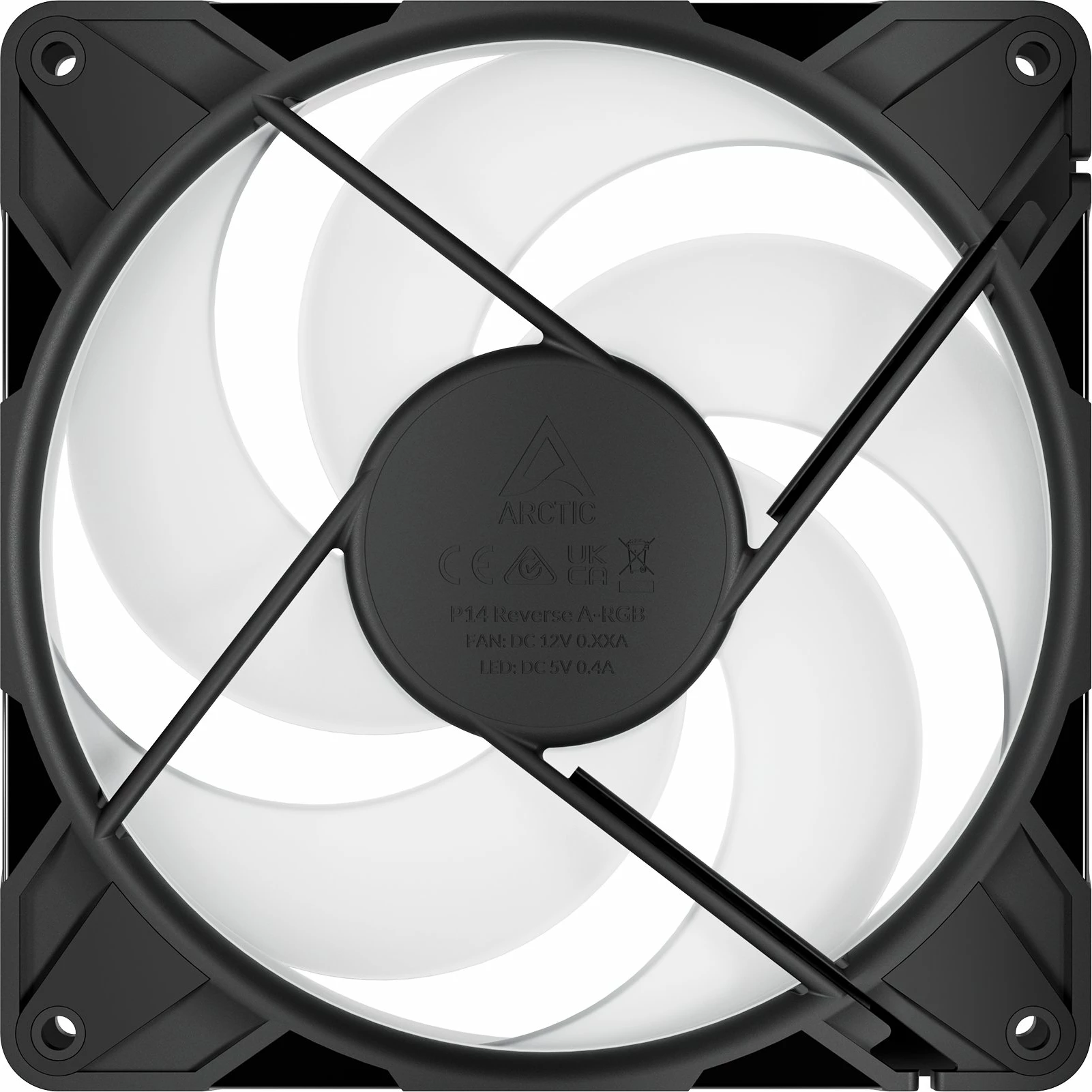 Ventilator kasë Arctic P14 Pro Reverse A-RGB ACFAN00323A 140mm PWM 4-pin 400-2650rpm, zi, 1 copë