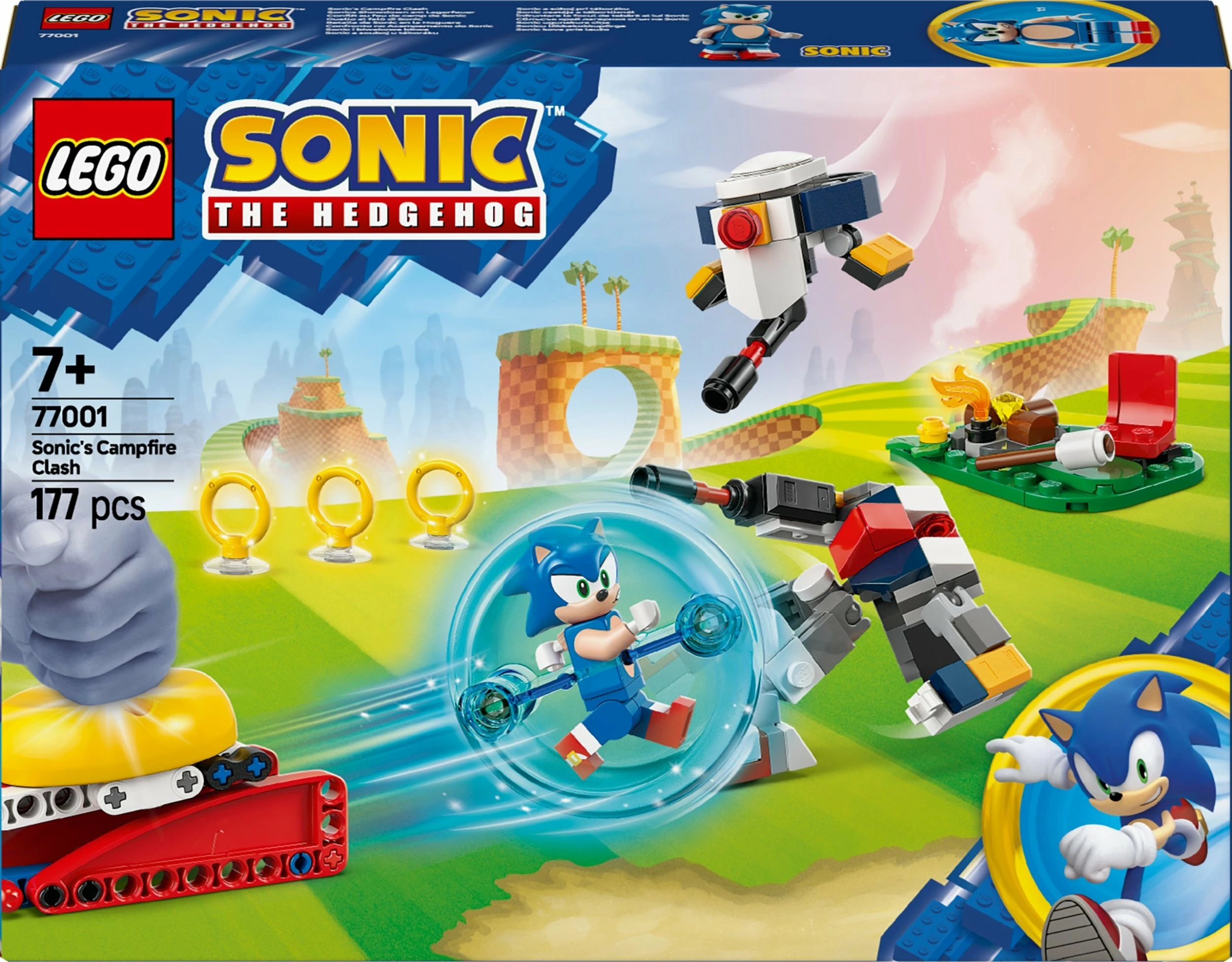 Set LEGO Sonic the Hedgehog 77001 Sonic dhe beteja në kamp, 177 copë, 7+