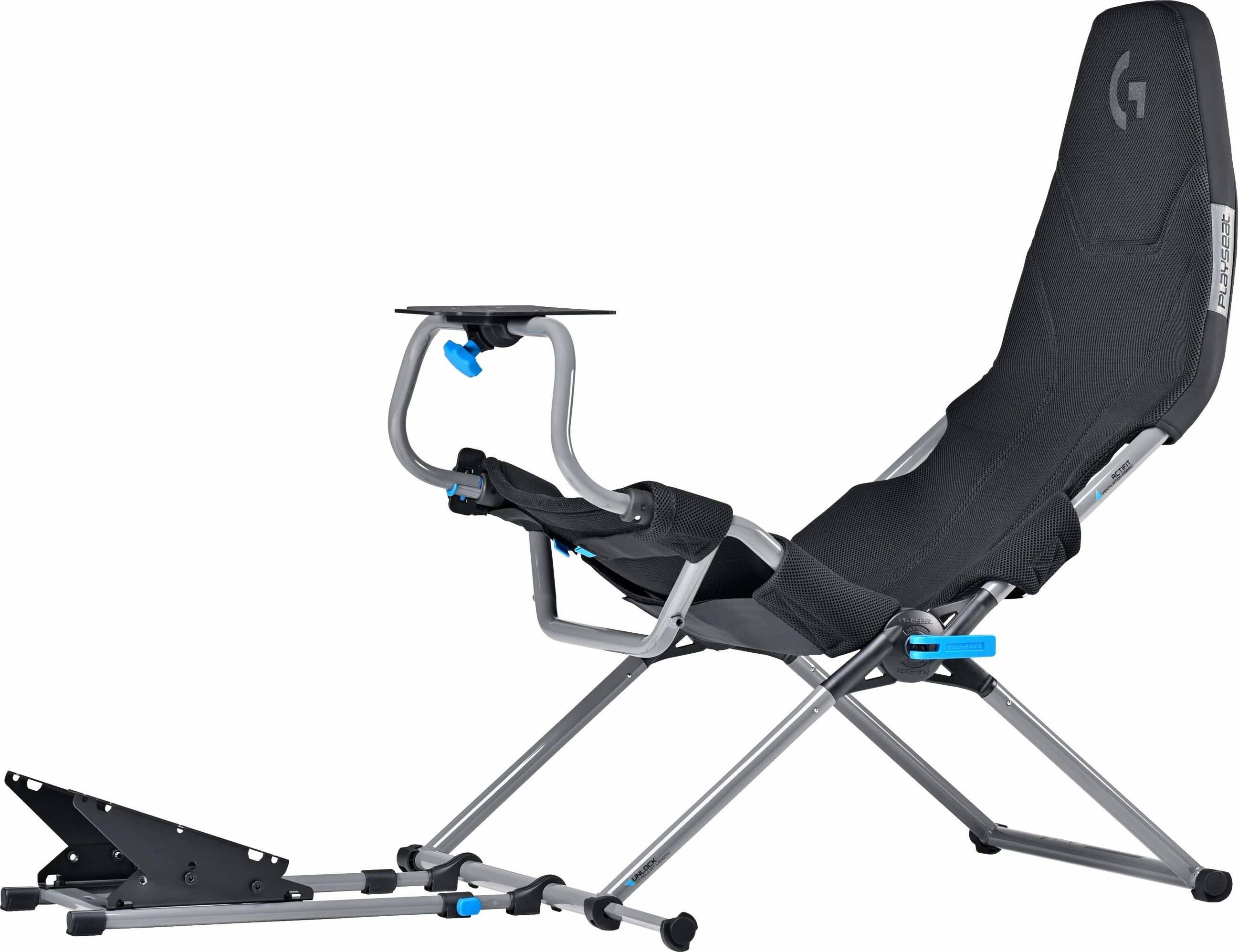 Karrige lojërash Playseat Challenge X Logitech G Edition, për konzolë, ngjyrë e zezë dhe gri