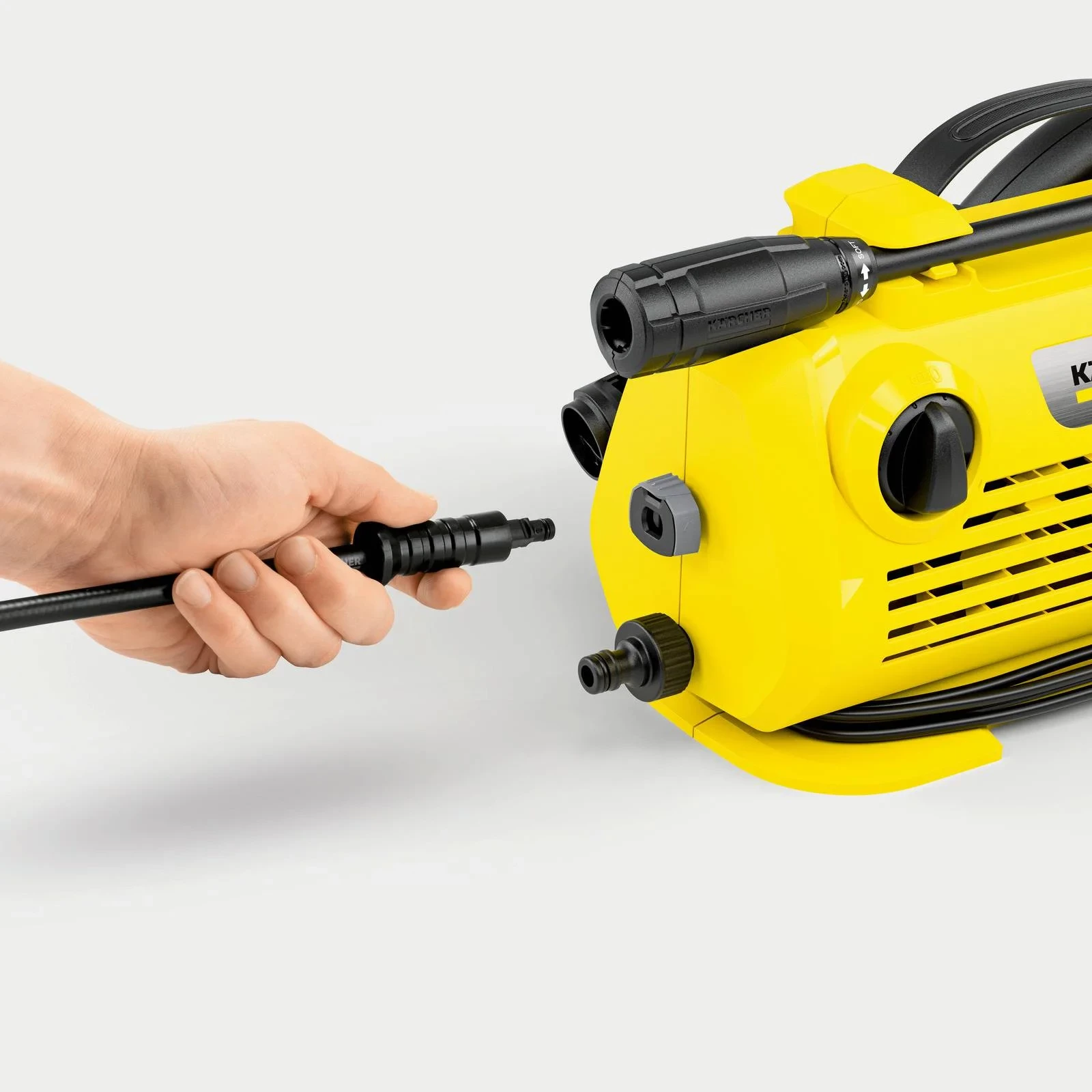 Pastrues me presion i lartë, Karcher, K 2 Premium Horizontal (1.600-933.0), 110 bar, 360 l/h, 1.4 kW, zorrë 5 m, e verdhë