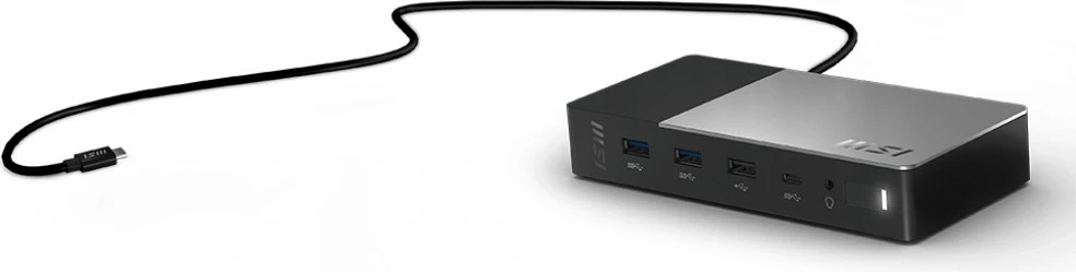 Dok stacion USB-C MSI Gen 2, 9 porta, Gigabit Ethernet, HDMI, DisplayPort, i zi