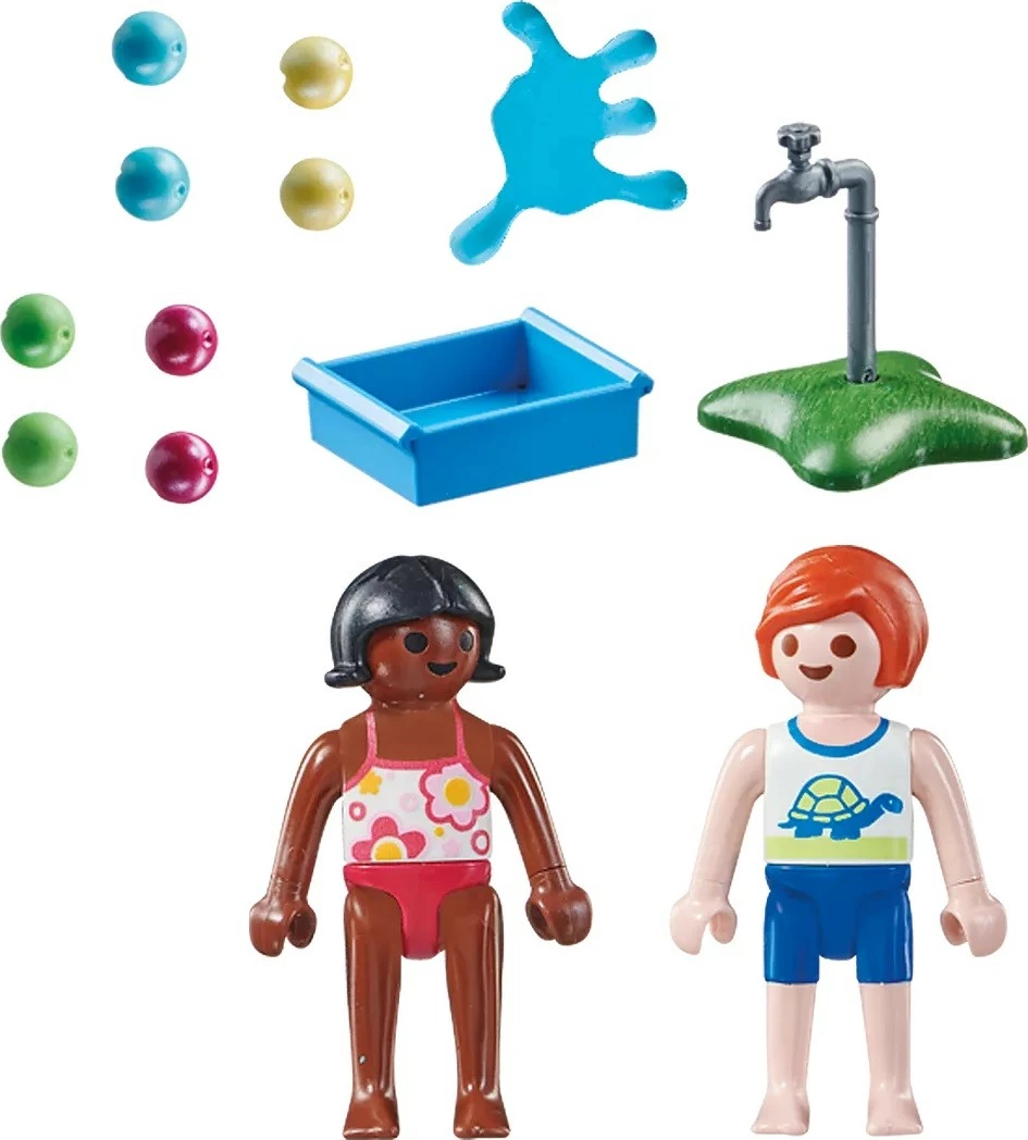 Set figurina Playmobil Special Plus 71166, fëmijë me balona uji, 14 pjesë