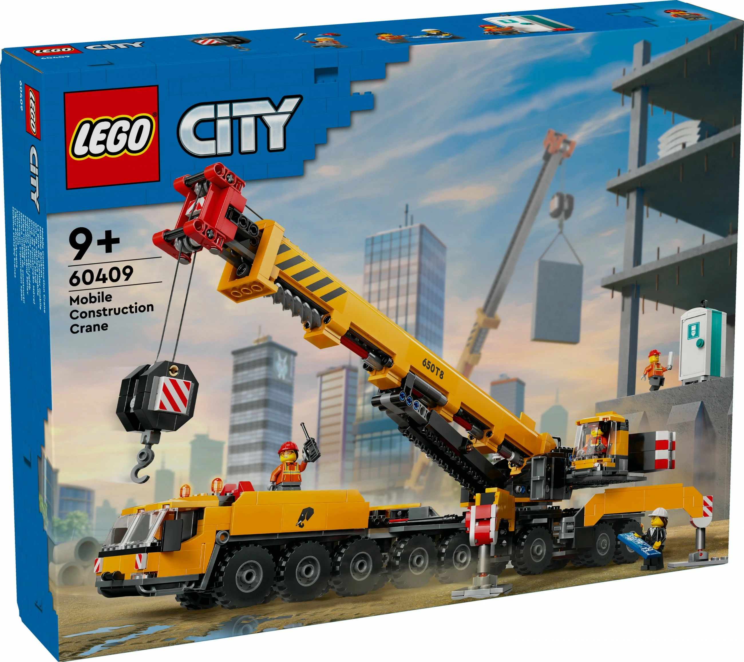 Set ndërtimi LEGO City 60409 vinç ndërtimi mobil, shumëngjyrësh
