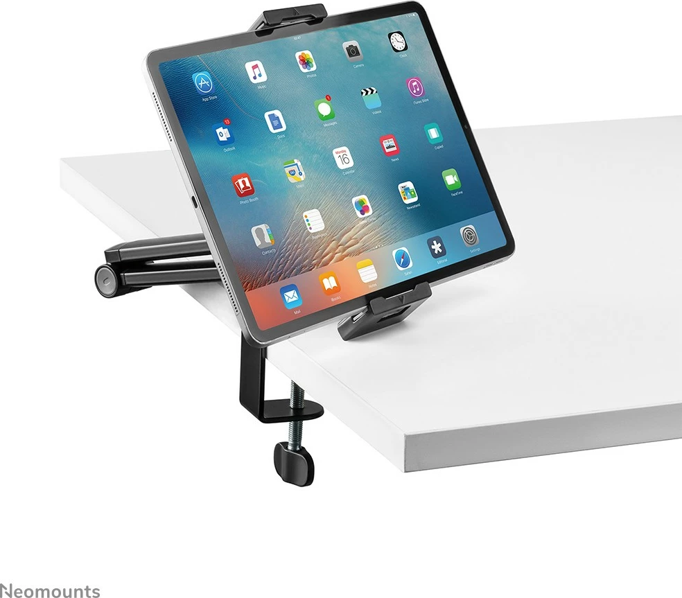 Mbajtës tavoline tabletë Newstar Neomounts, 3 pika rrotullimi, 4.7-12.9 inç, kapëse, e zezë