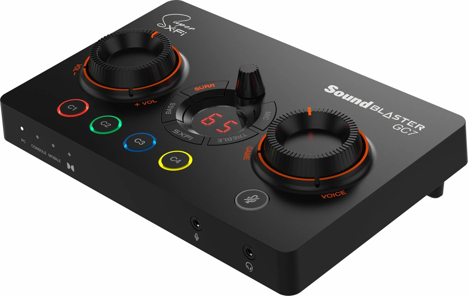 Kartë zëri ekstern Creative Sound Blaster GC7 (70SB185000000) 24-bit/192kHz USB-C 7.1 virtual, e zezë