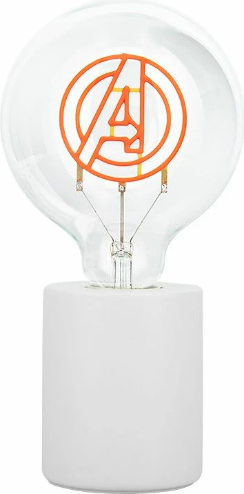 Lampë tavoline Paladone Marvel Avengers LED Neon Bulb E27 24.3 cm, e kuqe