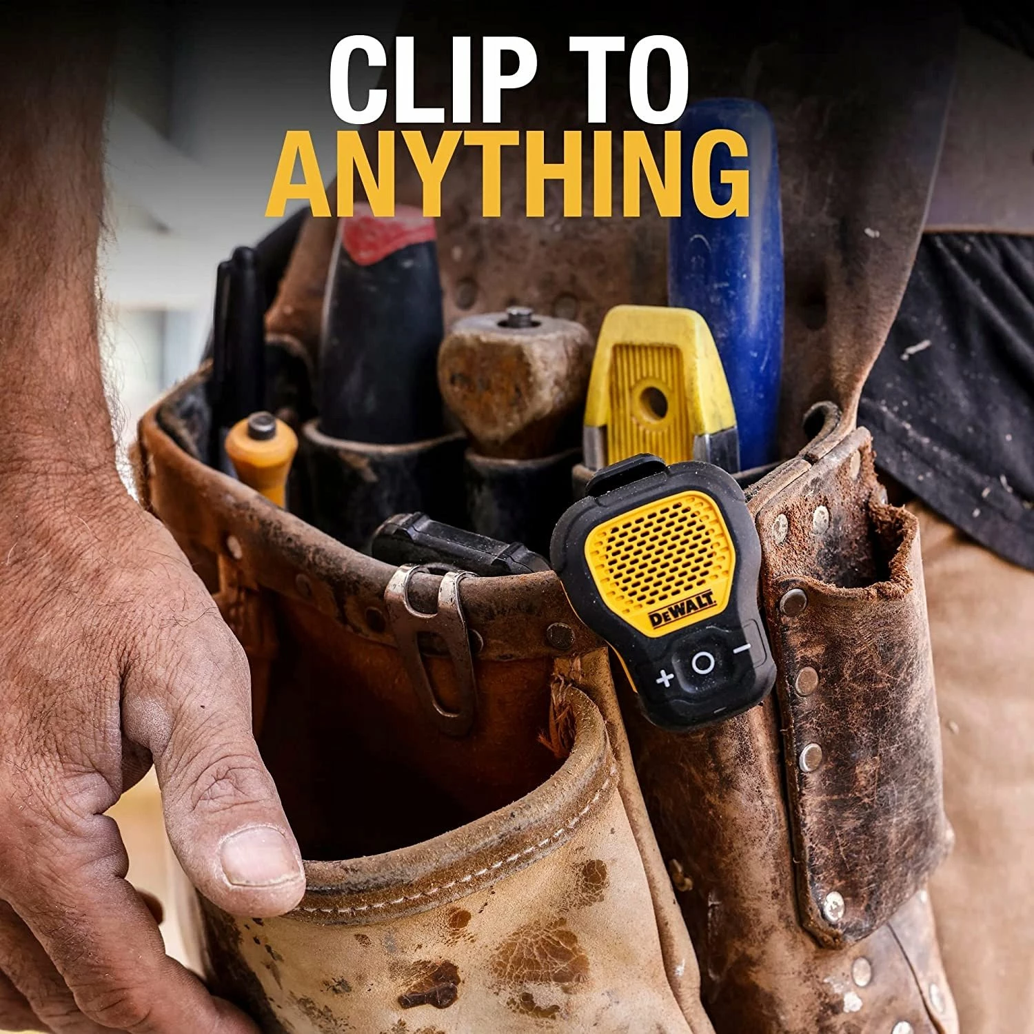 Altoparlant DeWalt Ultra Mini DXMA190-1148-DWG, Bluetooth 5.0, IP56, 10h bateri, me mikrofon, i verdhë
