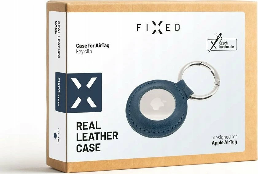 Mbështjellës Fixed për AirTag FIXWAT-C2-BRW lëkurë gjedhi italiane me keychain, kafe
