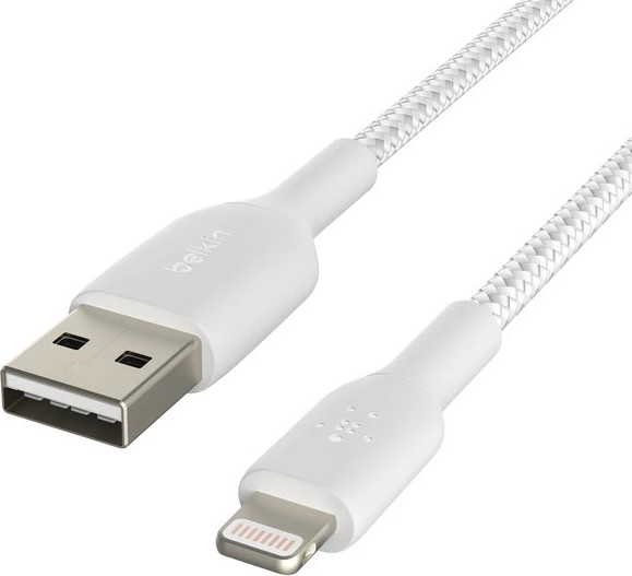 Kabllo Belkin CAA002BT2MWH, 2 m, Lightning, USB A, Bardhë