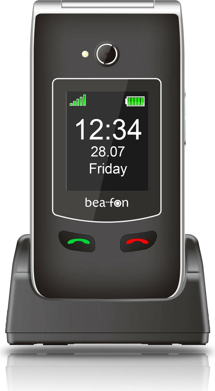 Celular bea-fon SL645plus LTE, 2.8", 1000mAh, microSD, zi-argjendtë