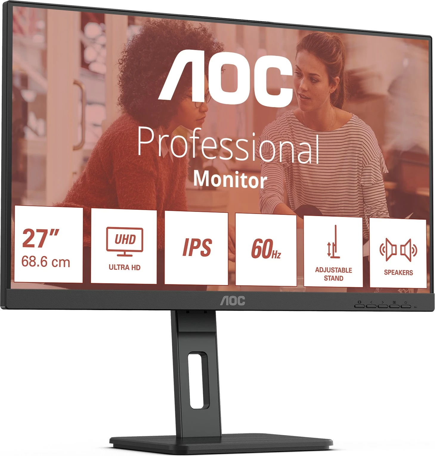 Monitor AOC U27E3UF, 27", 4K Ultra HD, LED, i zi
