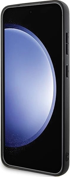 Mbështjellës Mercedes Leather Curved Stitches për Samsung Galaxy S24+, e zezë