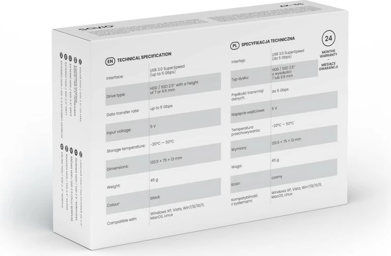 Kasë e jashtme për HDD/SSD 2.5" Savio AK-65, USB 3.0, e zezë