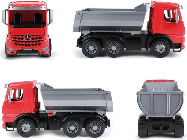 Kamion lodër Lena Worxx Dump Truck Arocs 45 cm, Kuqe/Zi