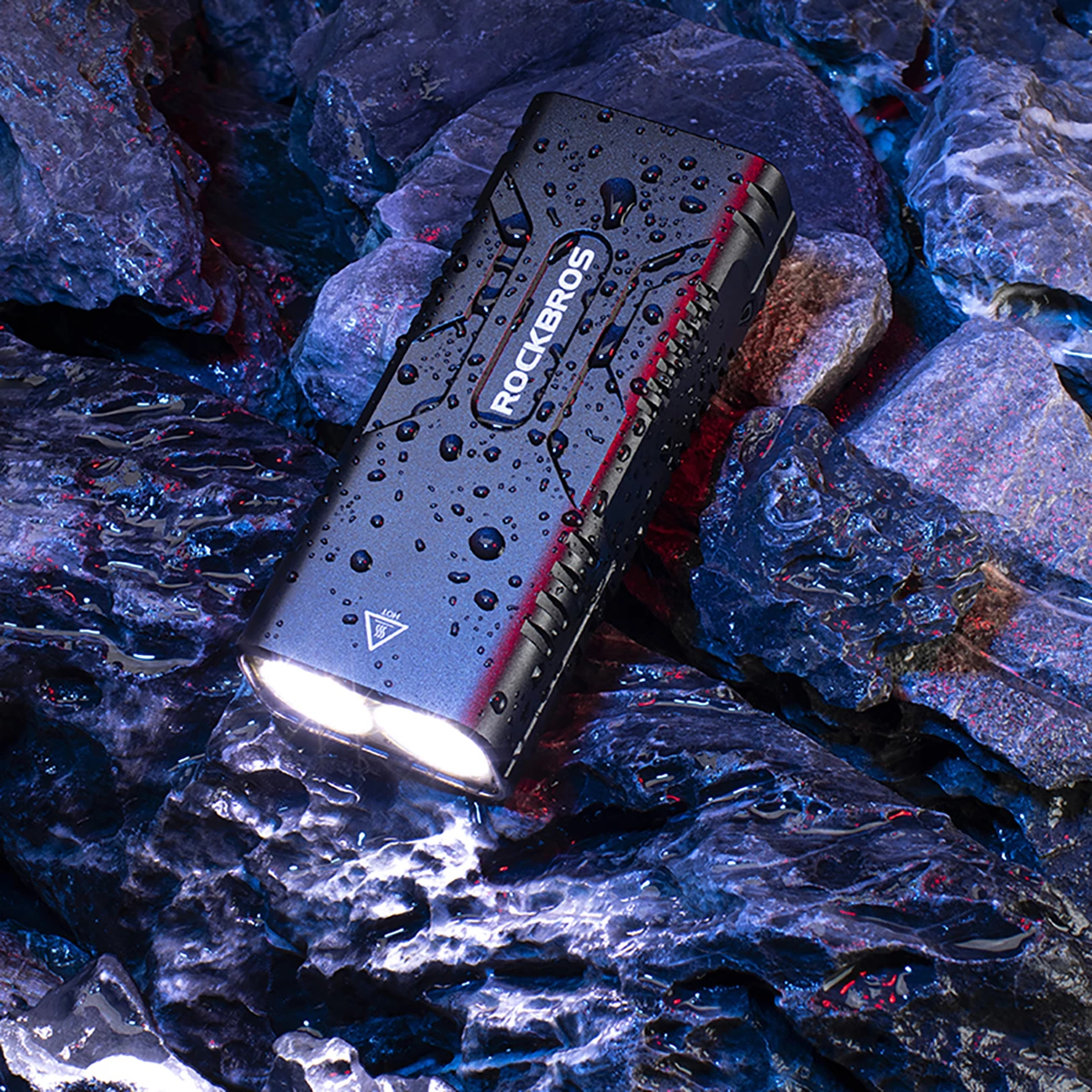 Dritë biçiklete Rockbros 24310002001 me powerbank 10000 mAh, 850 lm, e zezë