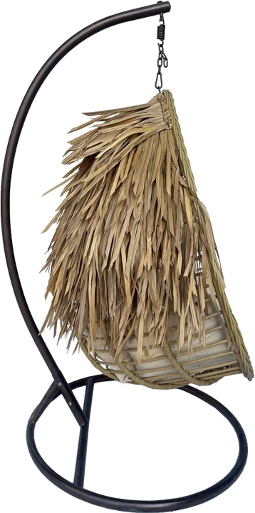 Varur folja me bazë metali kafe - pe rattan ngjyrë bezhë 120x105x195cm