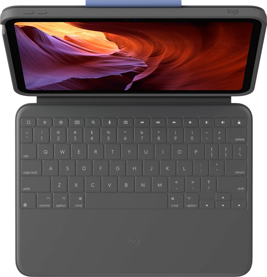 Mbështjellës me tastierë Logitech Rugged Folio për iPad 10th Gen, gri