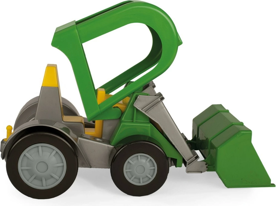 Set lodrash traktor me rimorkio Wader Color Cars, plastikë, 41 cm, Gri/E gjelbër/E verdhë