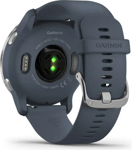 Smartwatch Garmin Venu 2, 45 mm, AMOLED, GPS, Blu/Argjend