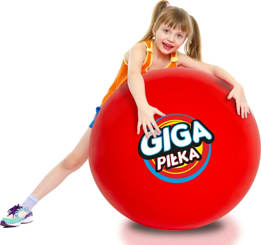 Top i madh plastik Epee Giga Red Ball, 2.5m, Kuq, me pompë