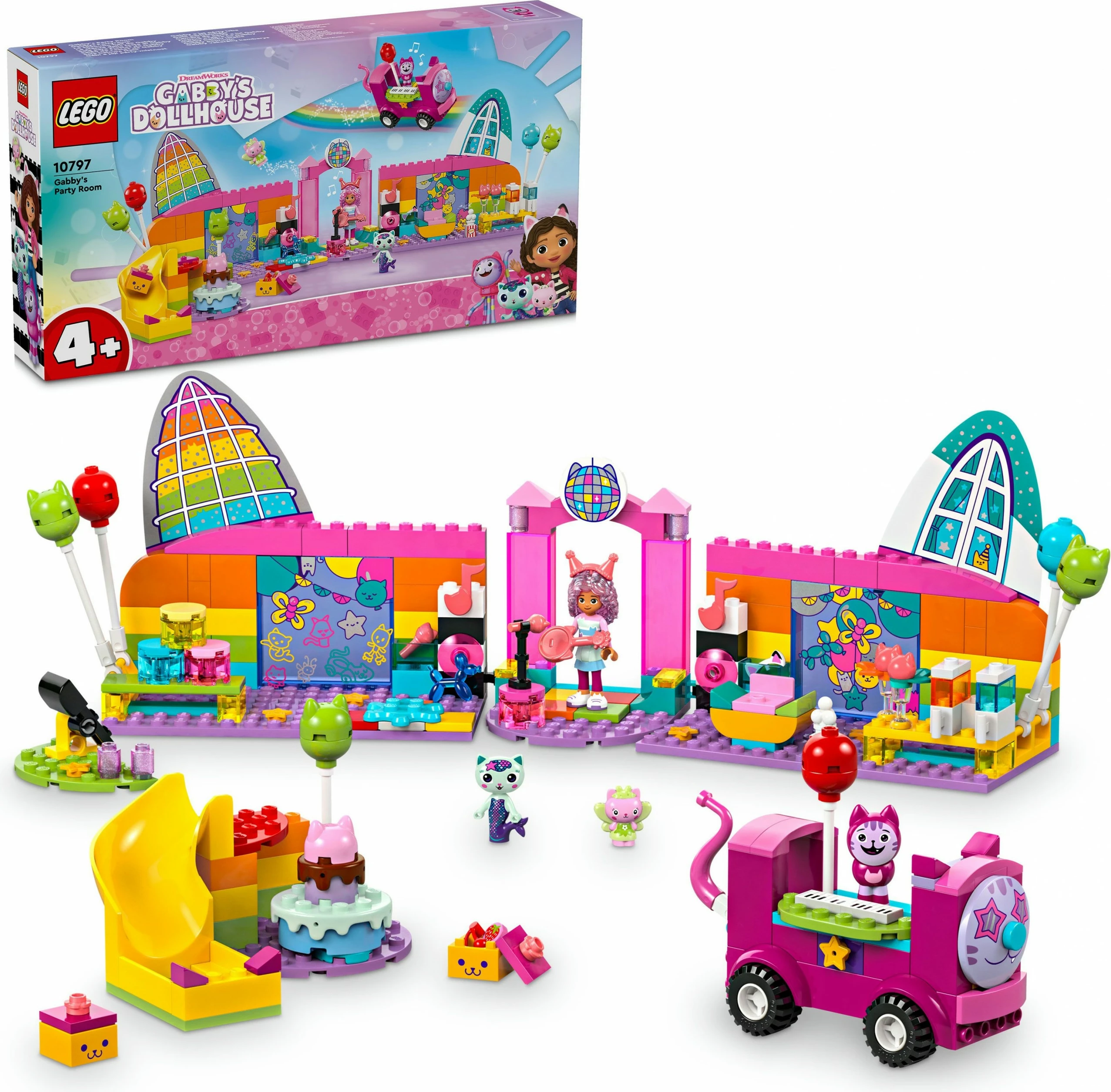 Set ndërtimi LEGO Gabby's Party Room, 252 pjesë, shumëngjyrësh