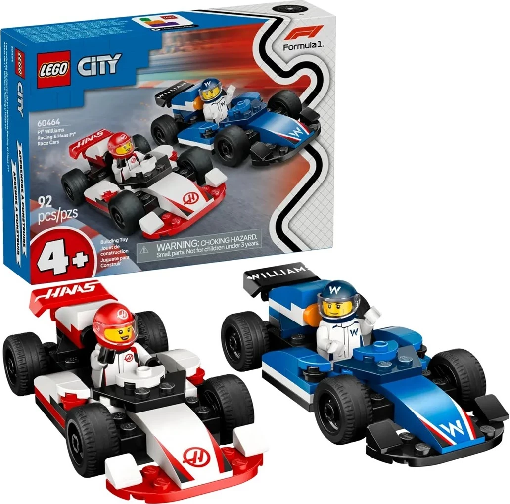 Set LEGO City 60464, Vetura garuese F1 Williams & Haas, 92 pjesë