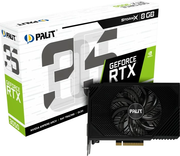 Kartelë grafike Palit GeForce RTX 3050 StormX, 8GB GDDR6, PCI Express 4.0, e zezë