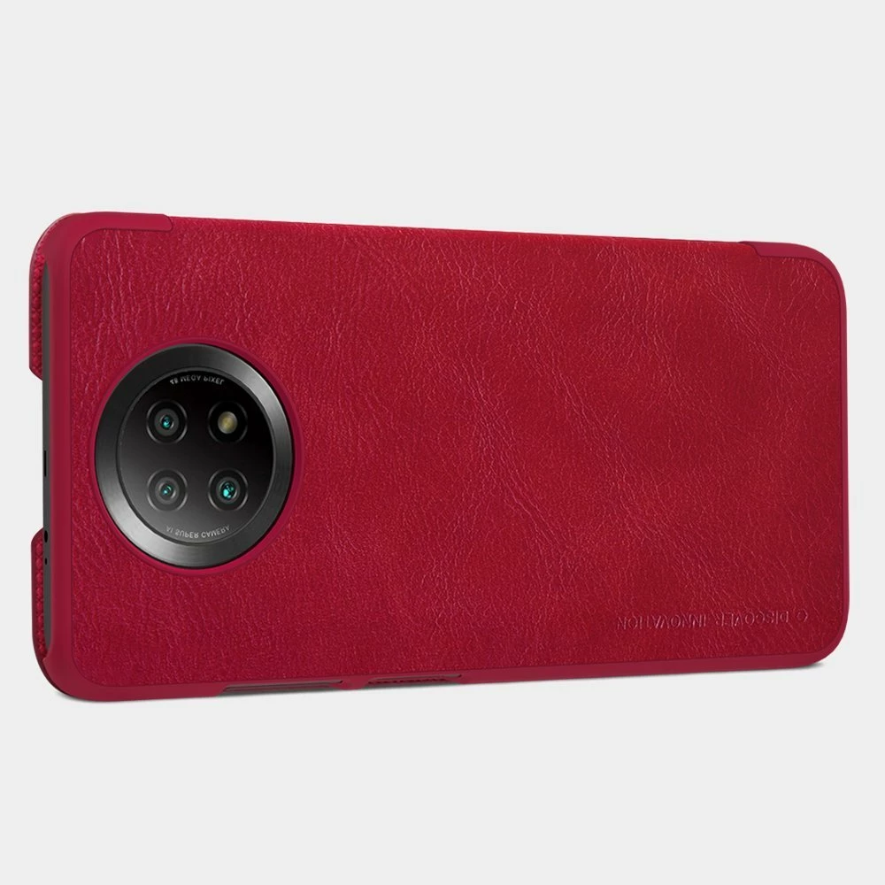 Mbështjellës Nillkin Qin për Xiaomi Redmi Note 9T 5G, lëkurë, kafe