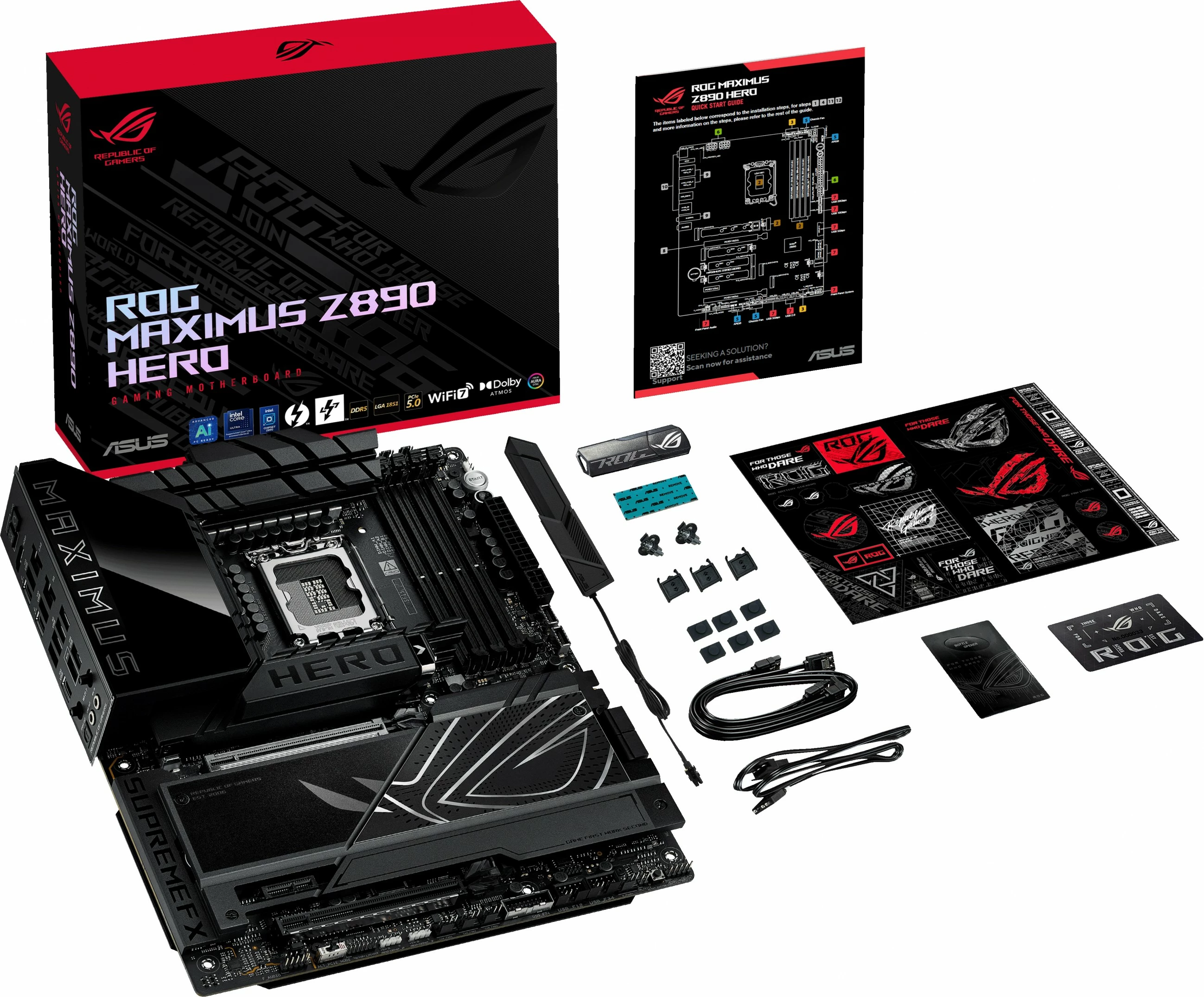 Pllakë amë ASUS ROG MAXIMUS Z890 HERO, Intel, LGA 1851, DDR5, 192 GB
