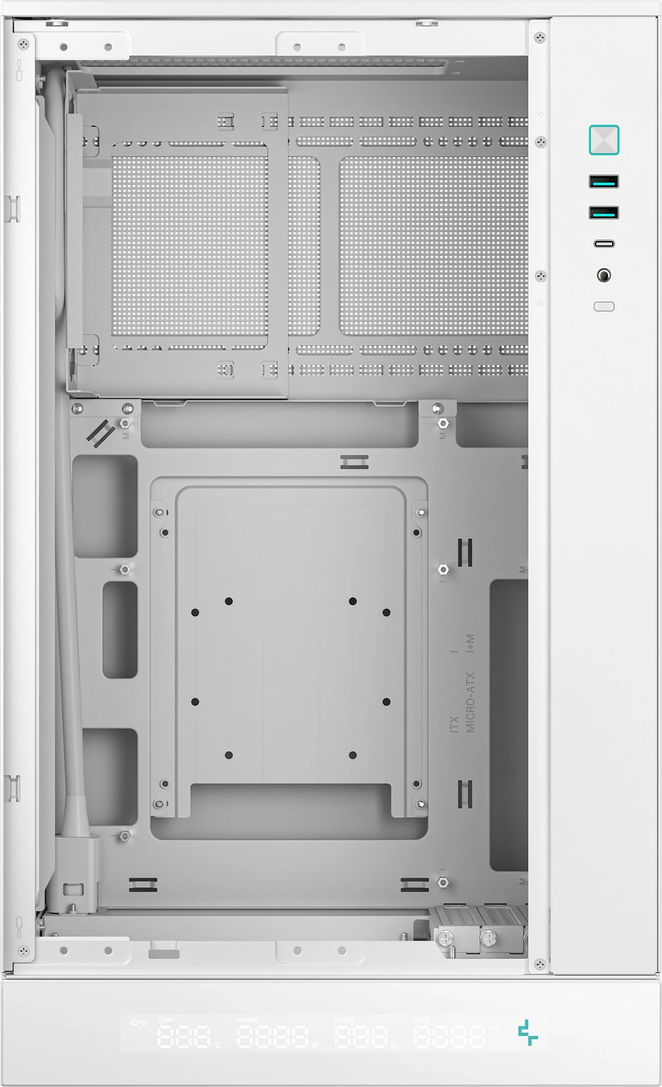 Kasë Deepcool CH270 DIGITAL, Mini Tower, bardhë
