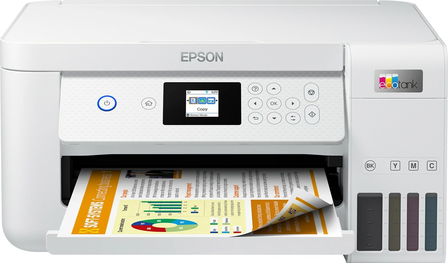 Printer multifunksional Epson EcoTank ET-2856, Wi-Fi, A4, i bardhë