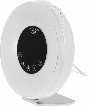 Orë alarmi me dritë Adler AD 1916, simulim lindje dielli, FM radio, USB-C, ndriçim ambient 6 ngjyra, multikolor