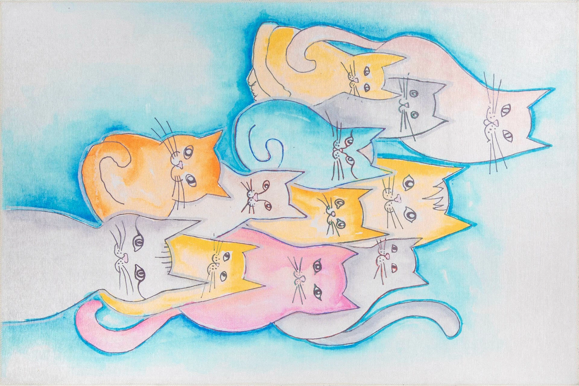 Qilim shumëngjyrësh për fëmijë, 230x330cm, Conceptum Hypnose, Ada Gönül Chenille AL 301