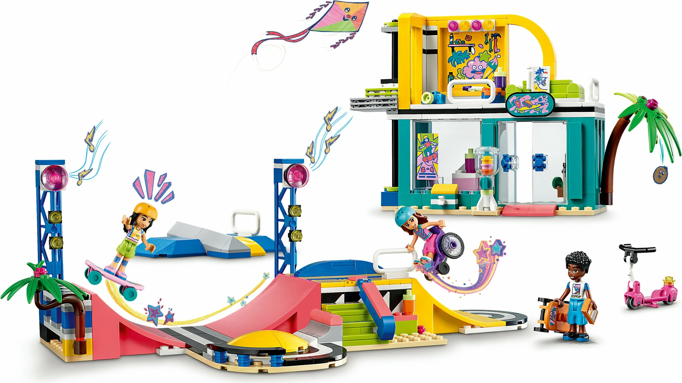 Set ndërtimi LEGO Friends Skate Park, 431 pjesë, Multikolor