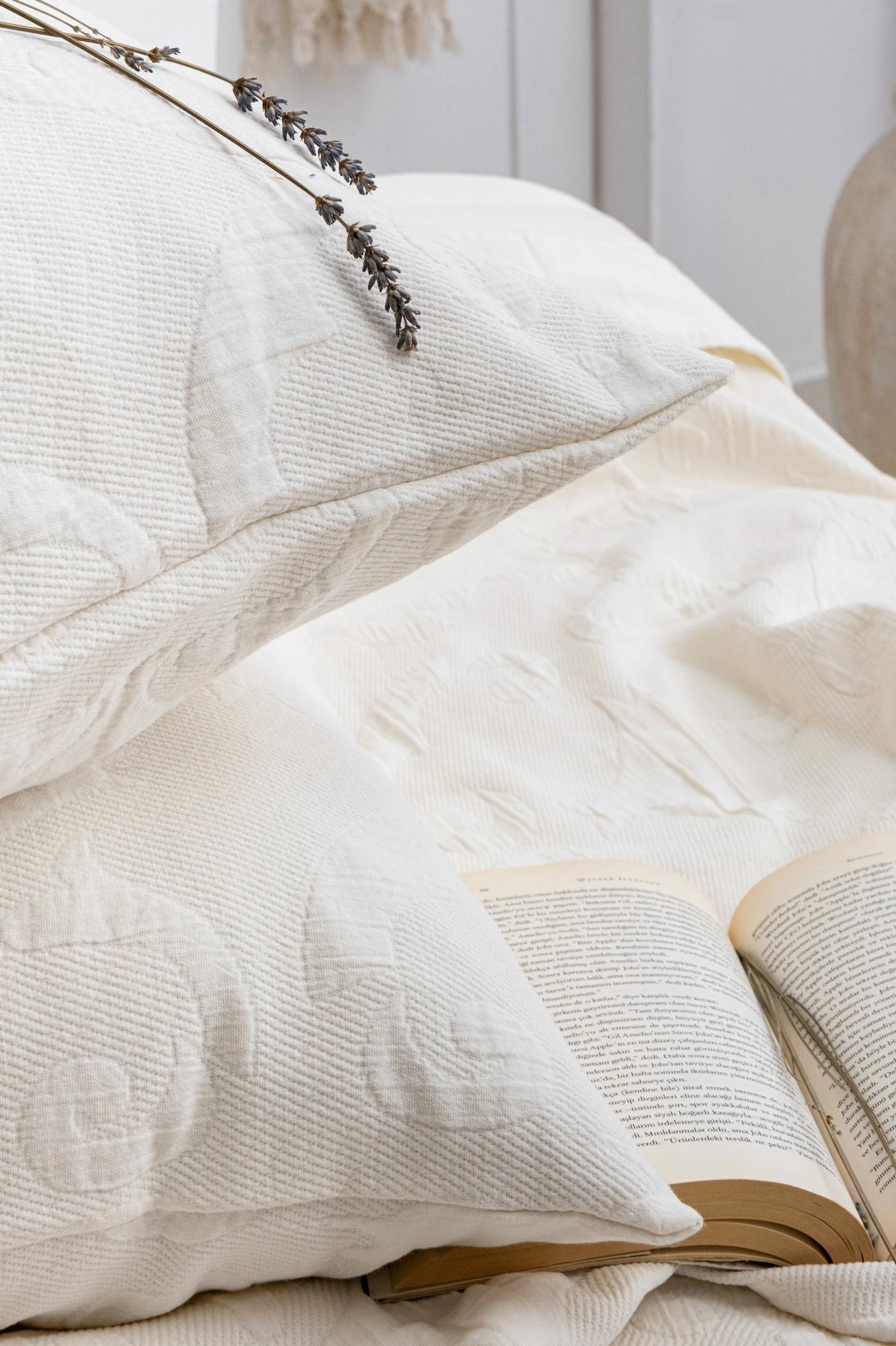 Set mbulesë dysheku dopio Julia, ngjyrë krem, L'essentiel