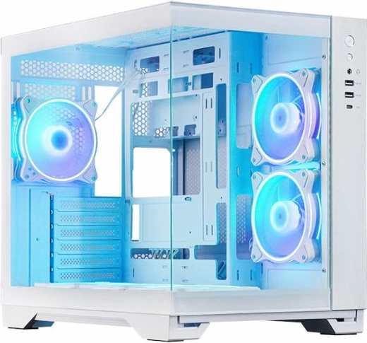 Kasë CHIEFTEC VISIO GM-30W-TG-OP ATX USB 3.2 Gen2 Type-C A-RGB, e bardhë