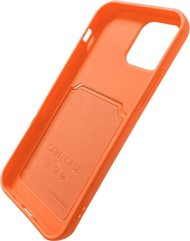 Mbështjellës Hurtel për iPhone 12 Pro me xhep për kartela, silikon, kuq