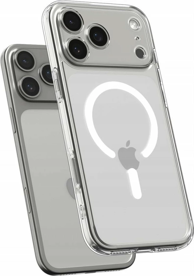 Mbështjellës Spigen Ultra Hybrid MagSafe ACS10346 për iPhone 17 Pro, TPU/PC, Clear/White, 1 copë