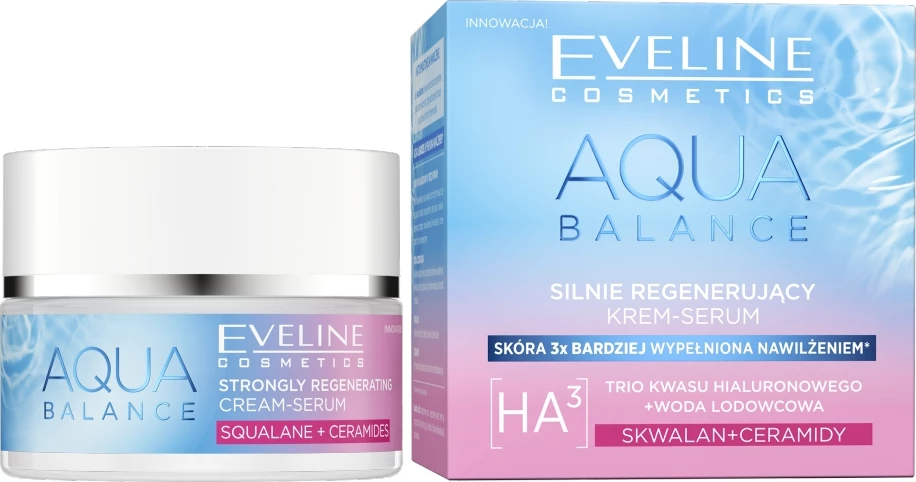 Krem-serum për fytyrë Eveline Cosmetics Aqua Balance për femra, 50ml