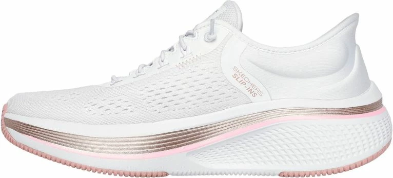 Atlete për femra Skechers, të bardha rozë